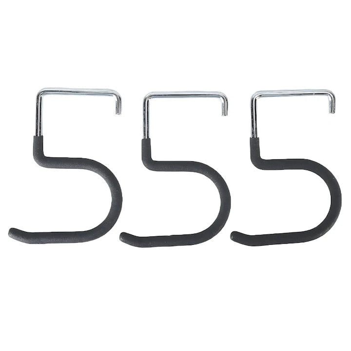 Cuier/Organizator scule Macvi®, suport unelte si obiecte diverse, montaj usor, materiale rezistente, carlige multiple tip S si drepte, ideal pentru baie, garaj si spalatorie, negru