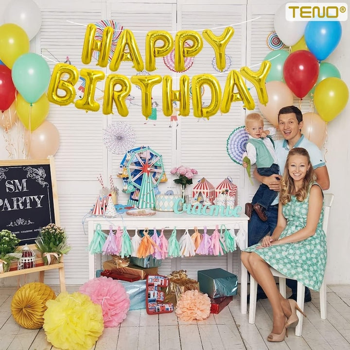 Balon in Forma de Litera I Teno®, metalizat, pentru Petreceri/Aniversari/Evenimente, rezistent, folie, auriu, 40 cm