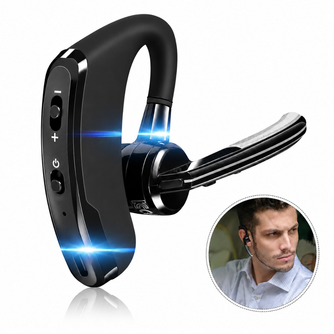 Casti Bluetooth tip banda Macvi®, Bluetooth 5.0, reducere zgomot, microfon, autonomie 140H, wireless, negre
