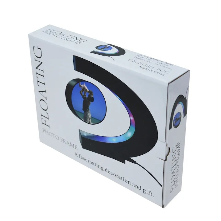 Rama Foto Plutitoare MACVI C Shape, LED Multicolor, Negru, 18x17x8.5cm