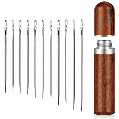 Set Ace de Cusut Macvi® cu Autofiletare 12 Piese Inox Dimensiuni Diferite pentru Cusut Manual Reparatii Textile