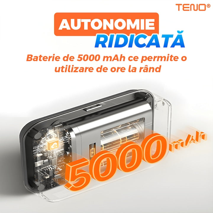 Aparat de Masaj 3 in 1 pentru Genunchi Teno®, 5 incalziri, 3 masaje, pentru cot si umar, ameliorarea durerilor, usor de utilizat, reincarcabil, gri
