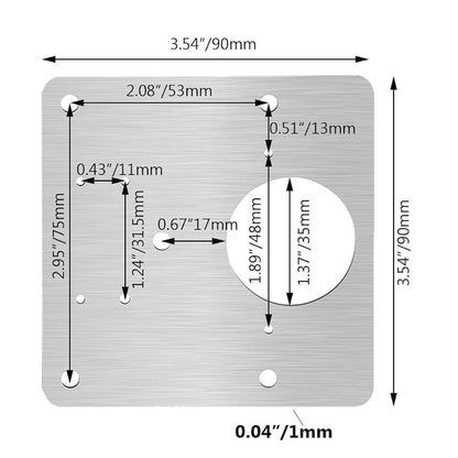 Set 2 Placi Reparare Balamale Macvi® din Otel Inoxidabil pentru Dulap Usa Mobila cu Suruburi Argintiu