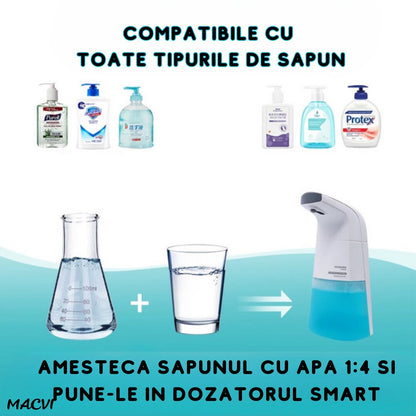 Dispenser Automat Macvi® , electric, pentru Sapun Lichid, Igienic si Elegant