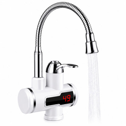 Robinet Electric Instant Macvi® 3000W, Incalzire Apa in 3-5 Secunde, Display LCD Temperatura, Pipa Flexibila 360°, Temperatura Reglabila 30-60°C, Protectie IPX4, Montare pe Chiuveta
