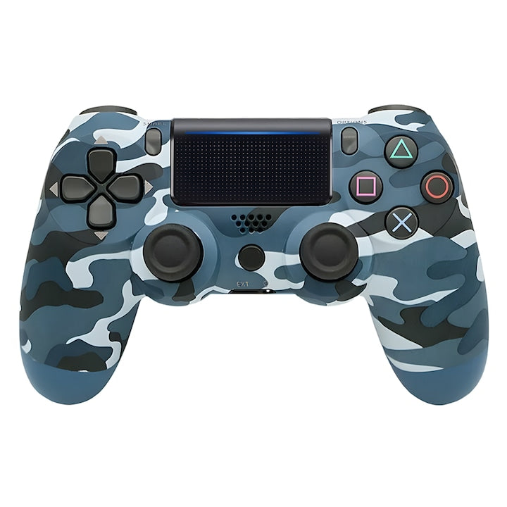 Controller Wireless DoubleShock Teno®, compatibil cu PS4, joystick-uri analog, vibratie dubla, baterie performanta, cammouflage blue