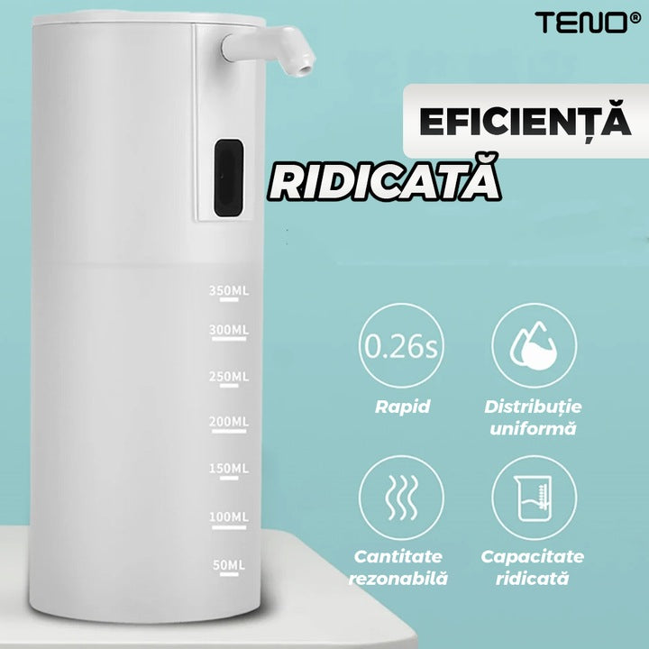 Dozator Automat de Sapun Teno, senzor de miscare, compact, alb, 350 ml