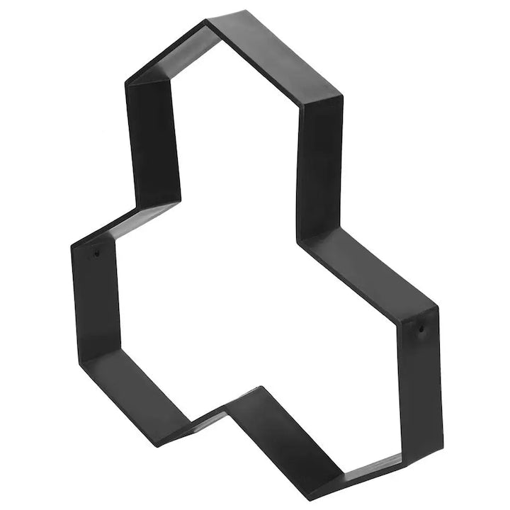 Matrita cu Contur pentru Turnat Pavaj Teno®, pentru beton amprentat sau piatra decorativa, imita piatra naturala, imbunatateste aspectul gradinii, plastic, model 2, 35 x 4 cm, negru