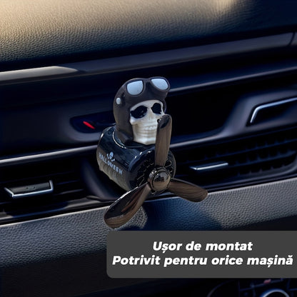 Difuzor Auto Aromaterapie Teno® car pilot skeleton, kit odorizant, 2 arome cu extracte naturale incluse