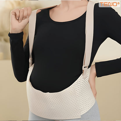 Banda de Suport pentru Gravide Teno®, centura abdominala, reduce durerea lombara, moale, respirabila, elastica, crem
