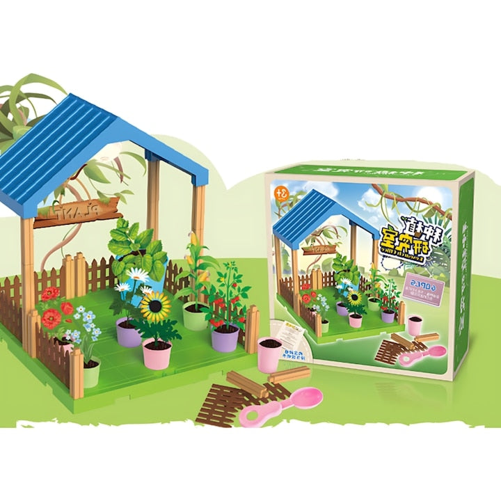 Casuta de joaca educativa, MACVI, model 556-51A, verde, pentru varsta 3+ ani
