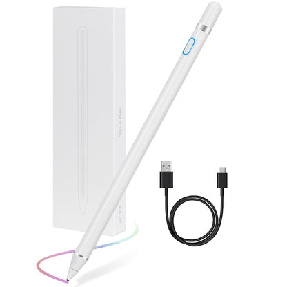 Stylus universal Macvi, alb, magnetic, pentru tablete