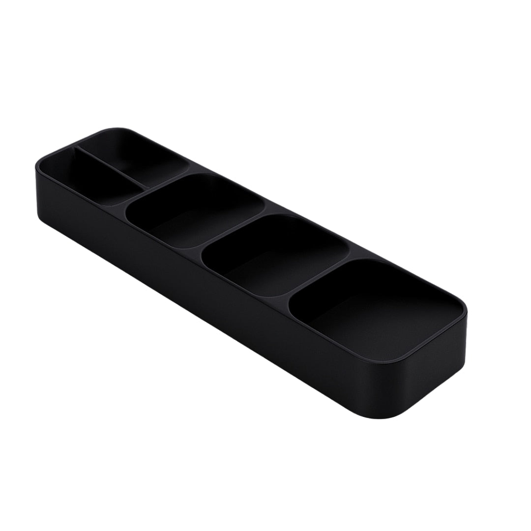 Suport tacamuri Macvi® organizator compact material durabil design modern stabilitate sporita culoare negru