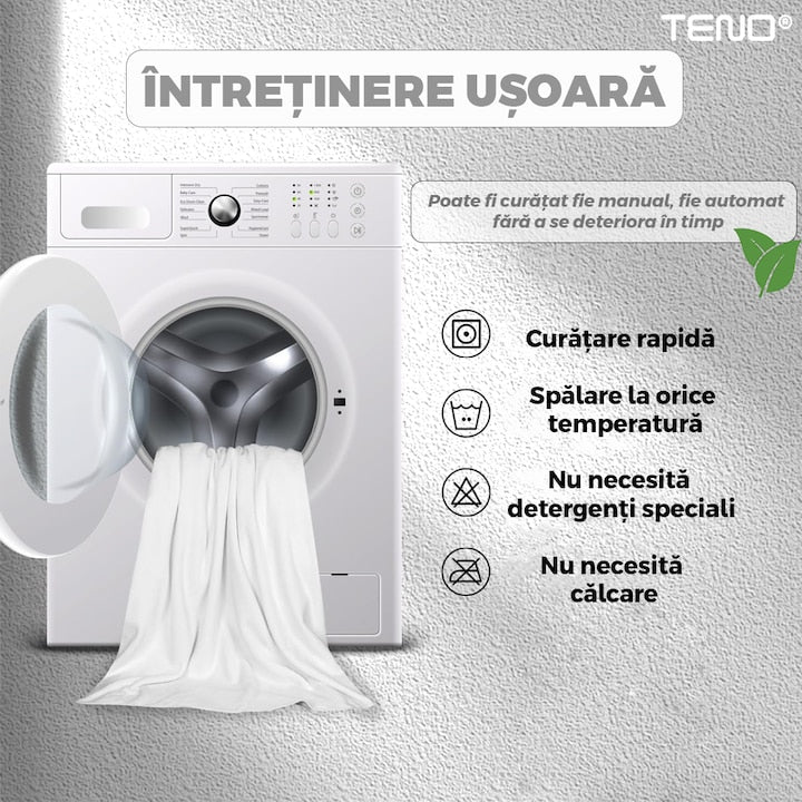 Prosop de baie si de fata Teno®, pentru uz rezidential/hotel/calatorii, densitate 420g/m², model egiptean, bumbac 100%, dimensiuni 30x50 cm, alb