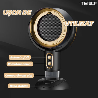 Ventilator de Masa Teno®, purificator de aer, hota de ulei si abur, compartiment pentru ulei, inclinabil, structura stabila, rezistenta ridicata, auriu
