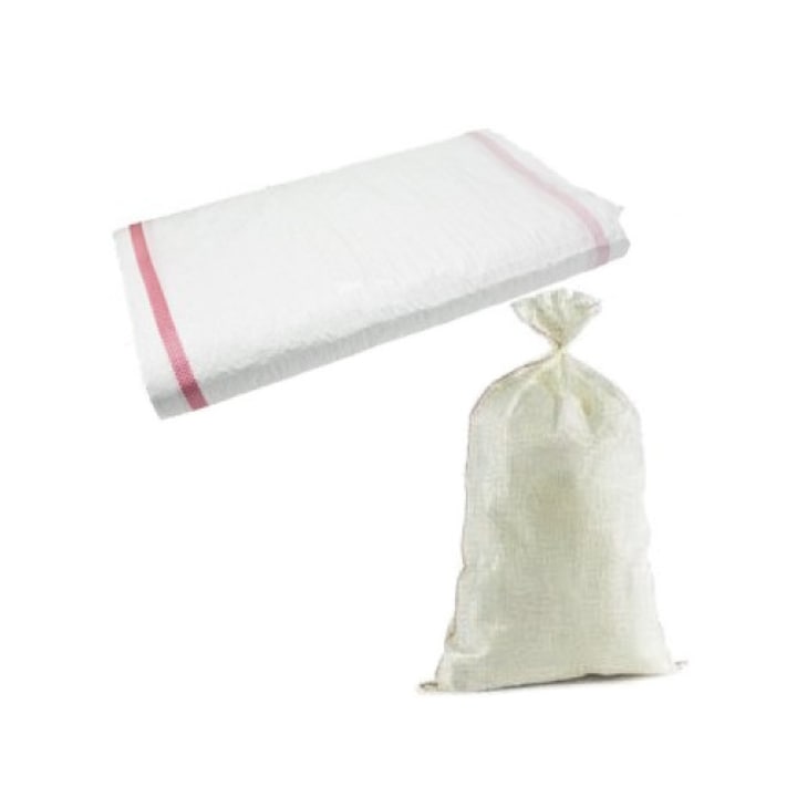 Sac de Rafie Teno®, materiale calitative, rezistenta ridicata, capacitate mare, waterproof, universali, 55 x 100 cm, alb/albastru