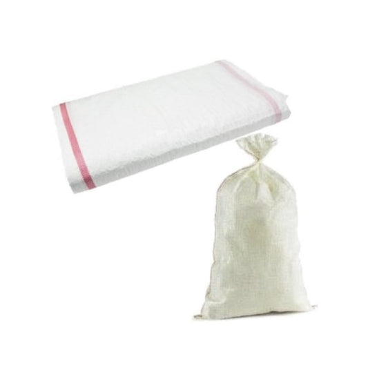 Sac de Rafie Teno®, materiale calitative, rezistenta ridicata, capacitate mare, waterproof, universali, 55 x 100 cm, alb/albastru