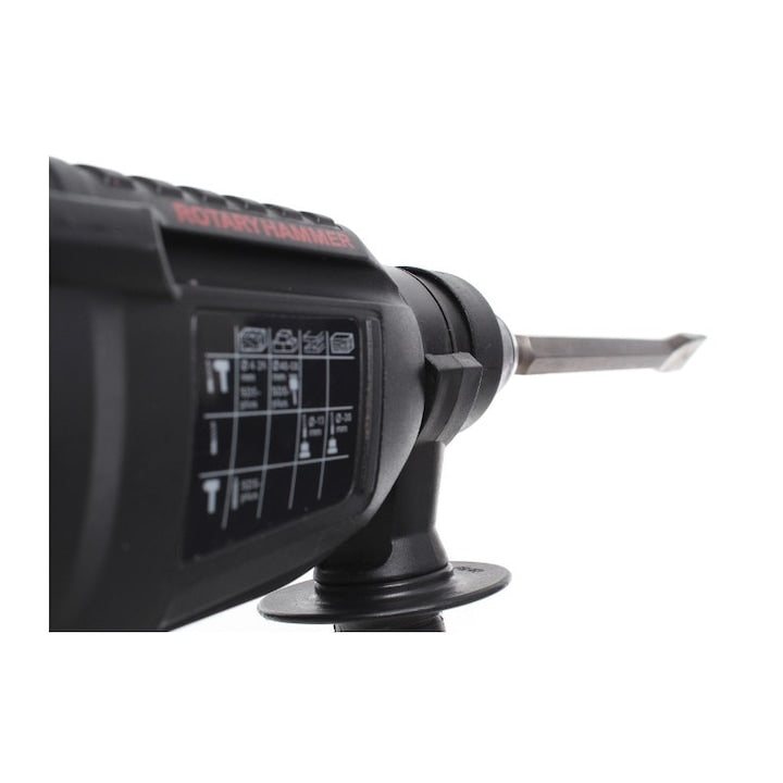 Rotopercutor Macvi 2650W SDS Plus, 3 moduri, 1300 RPM, pentru beton, lemn, zidarie, kit burghie si dalta