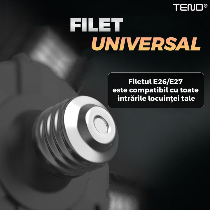 Lampa LED cu 3 Brate Mobile Teno®, 3 aripi pliabile, 36 LED-uri, flux luminos 3000LM, lumina alba rece 6000-6500K, bec iluminare pentru interior garaj/depozit/atelier, alb