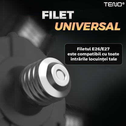 Lampa LED cu 3 Brate Mobile Teno®, 3 aripi pliabile, 36 LED-uri, flux luminos 3000LM, lumina alba rece 6000-6500K, bec iluminare pentru interior garaj/depozit/atelier, alb