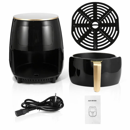Friteuza cu Aer Cald Macvi®, Air Fryer, Filtru de Aer Integrat, 6 Programe, Putere 2400W, Control Temperatura, Cronometru Reglabil, Capacitate 6L