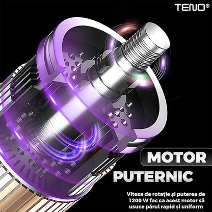 Uscator Profesional de Par 3 in 1 Teno®, aparat multifunctional coafare si uscare, 3 accesorii incluse, 1200W, alb