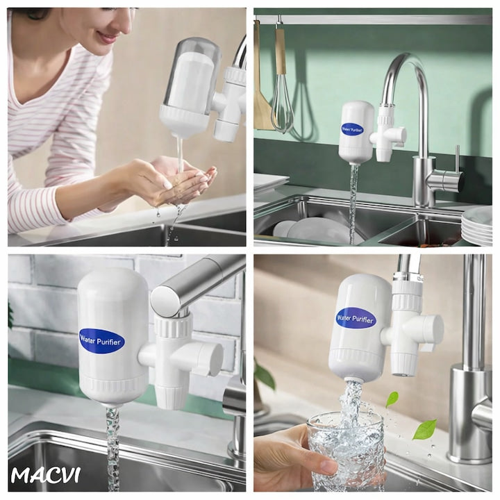 Filtru de apa Macvi pentru robinet, ceramic, 10.000 litri, montaj simplu, plastic