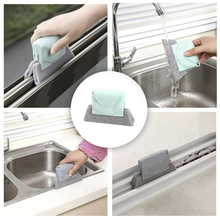 Set Curatare Geamuri Macvi® 3 Dispozitive Profesionale pentru Termopan Colturi Sina Ferestre cu 2 Mini Perii 3 Lavete Rezerva