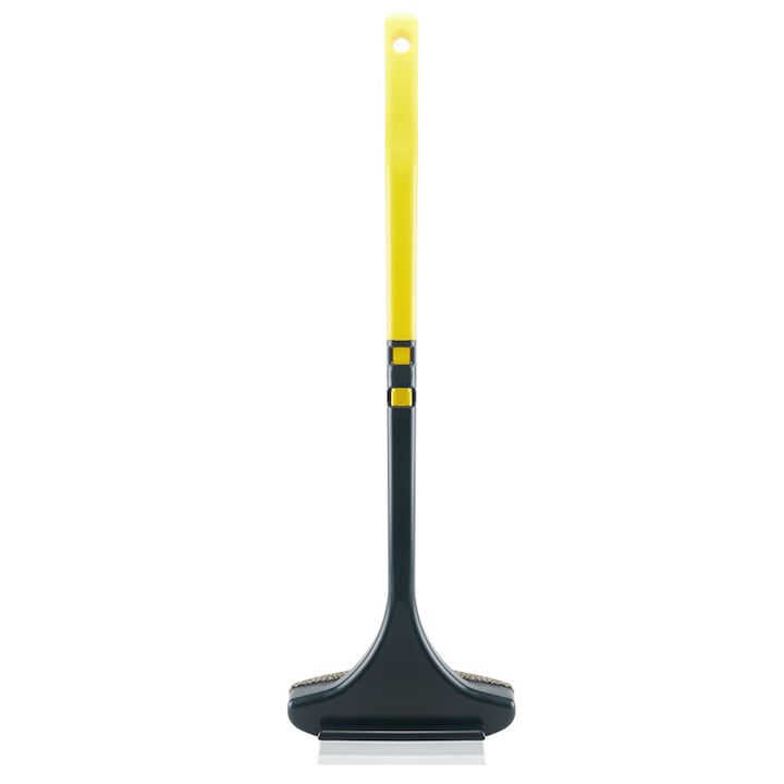 Stergator 2 in 1 Teno®, design dual cu laveta si racleta, maner detasabil, curatare si lustruire, ideal pentru toate tipurile de suprafete, gri/galben