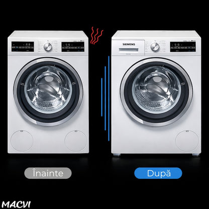 Picioare masina de spalat Macvi® reglabile anti-vibratii reglabile pentru masini de spalat si vase, set 4 bucati, fonoabsorbante, antiderapante, 6, 5×3, 2 cm, gri