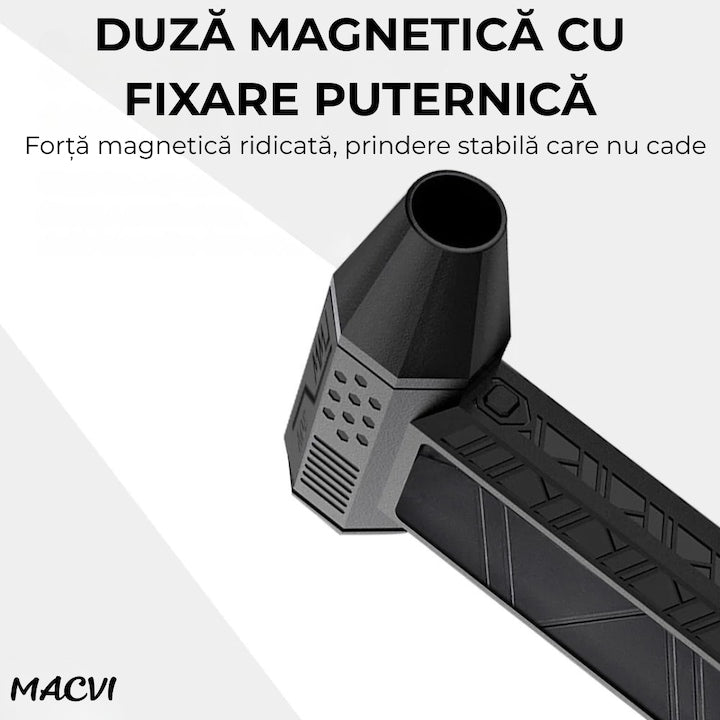 Suflanta aer fara fir Macvi® motor puternic 130000RPM baterie reincarcabila flux de aer reglabil negru