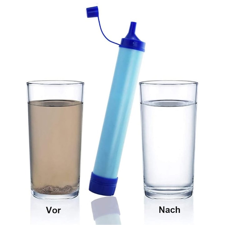 Purificator Apa Portabil Macvi® 800 ml 30 min Filtru 2000 L Camping Drumetii Albastru