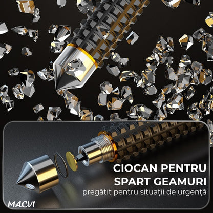 Bata telescopica Macvi® din otel inoxidabil cu maner antialunecare si mecanism extensibil design compact si rezistent