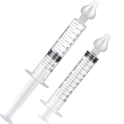 Set 2 Bucati Irigator / Dus Nazal Teno®, dispozitiv curatare sinusuri si decongestie nazala, cap din silicon, 10ml, transparent