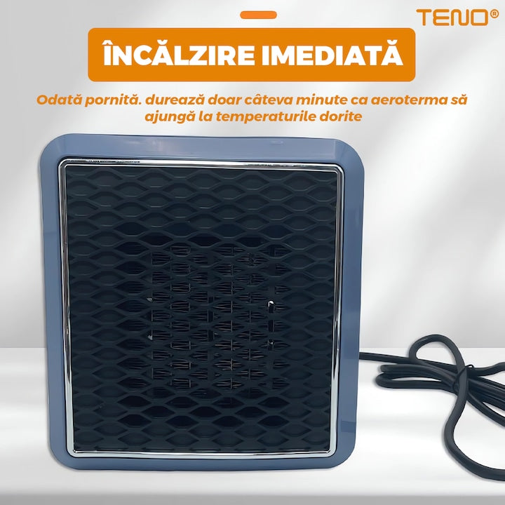 Mini Aeroterma Portabila Teno, 1200 W, incalzire rapida, gri