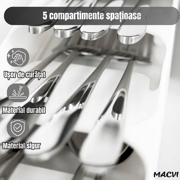 Organizator tacamuri alb