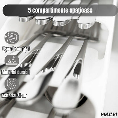 Organizator tacamuri alb
