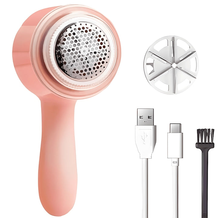 Aparat de curatat scame Teno, putere ridicata, roz, maner ergonomic