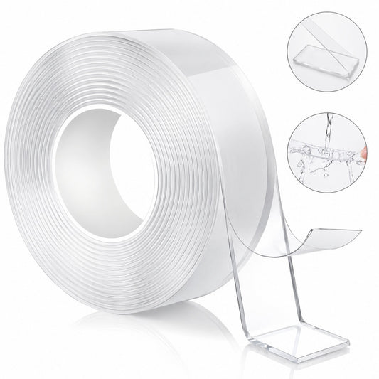 Banda Dublu Adeziva Puternica Macvi®, cu Tehnologie Nano, 3m, 30mm, Transparenta