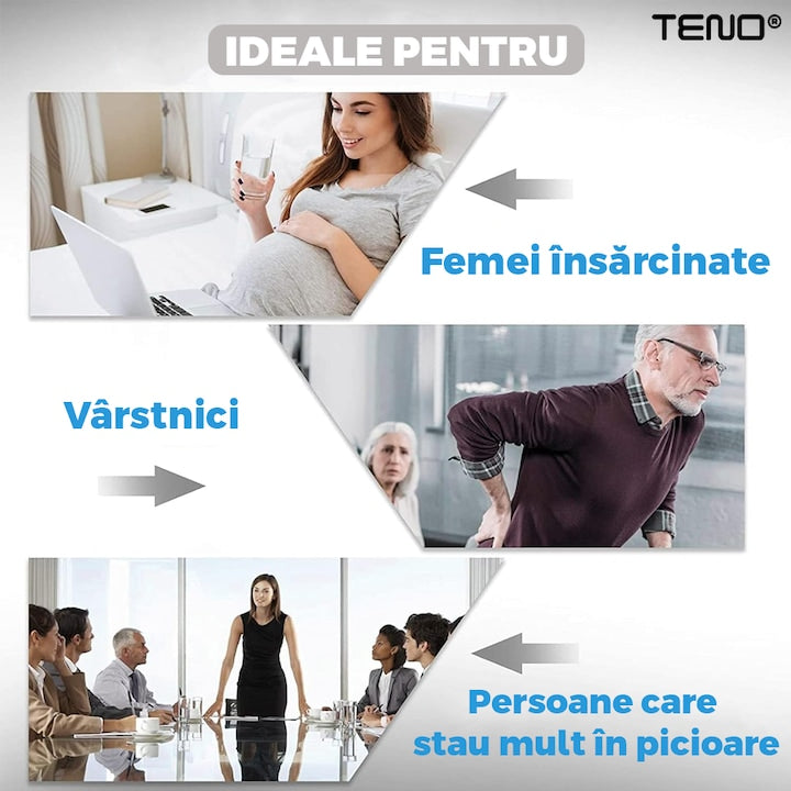 Set 2 Perne Ortopedice Teno®, pentru genunchi si picioare, spuma cu memorie husa detasabila, corectie postura in timpul somnului, 23 x 20 cm