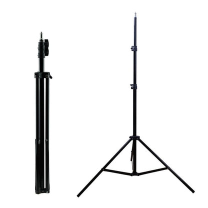 Trepied reglabil 2m Macvi® pentru camera foto, video, telefon si lampa circulara, suport profesional din aluminiu, prindere 1/4", ideal pentru vlogging, fotografie si live streaming
