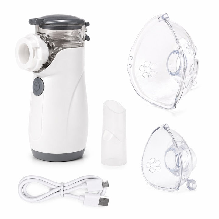 Nebulizator pentru copii Teno, particule ultrafine 2.5mm, silentios 30dB, USB, set cu masca adulti si copii
