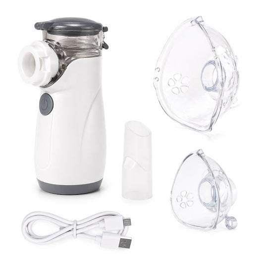 Nebulizator pentru copii Teno, particule ultrafine 2.5mm, silentios 30dB, USB, set cu masca adulti si copii