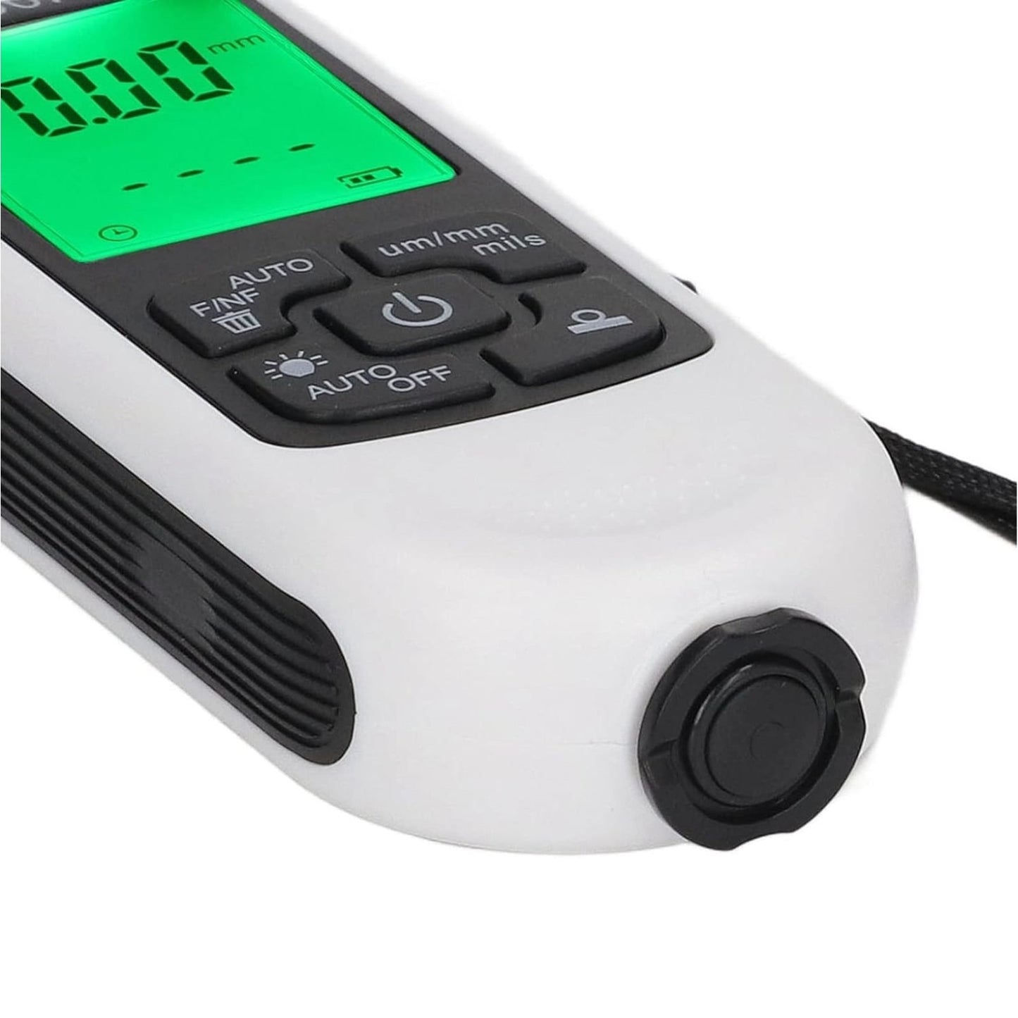 Tester profesional MACVI pentru masurarea grosimii vopselei auto, ABS, alb, sonda de inalta sensibilitate, afisaj digital