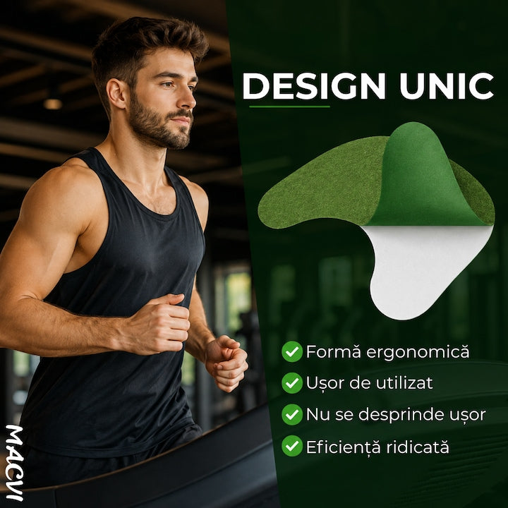 Set 10 Plasturi reumatici Macvi® pe Baza de Plante Efect Termic pana la 8 Ore, Forma Ergonomica, Aderenta Puternica, Material Respirabil, pentru Gat, Spate, Umeri, Genunchi si Articulatii
