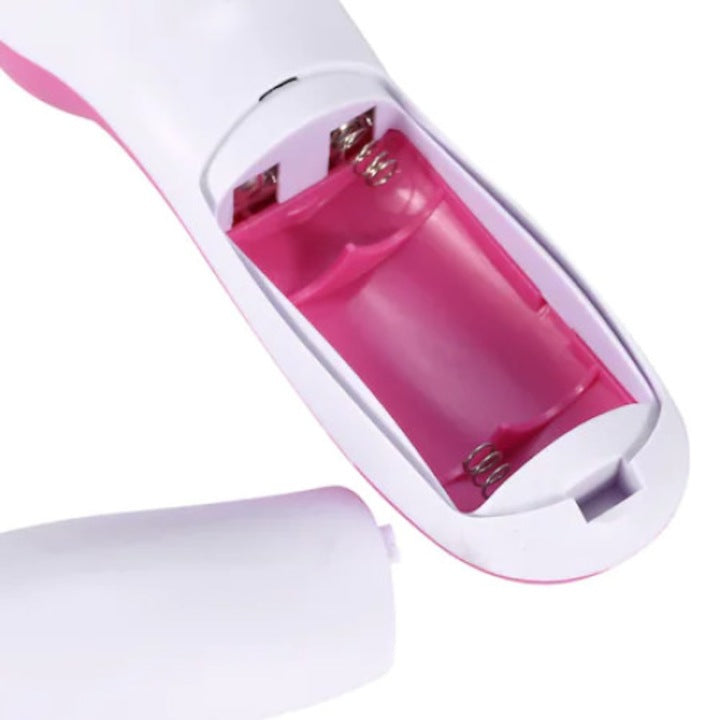 Aparat electric pentru exfoliere si masaj facial Tiessa®, 5 perii, reglare a vitezei, 13x7 cm