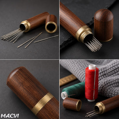 Set Ace de Cusut Macvi® cu Autofiletare 12 Piese Inox Dimensiuni Diferite pentru Cusut Manual Reparatii Textile