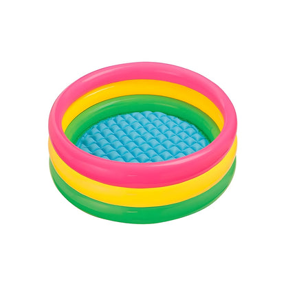 Piscina Gonflabila Pentru Copii Teno®, sunset glow, rezistenta, sigura pentru cel mic, uz interior/exterior, 61 x 22 cm, multicolor