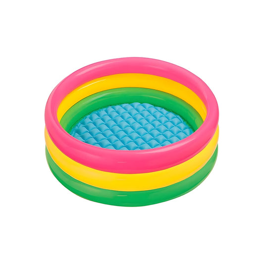 Piscina Gonflabila Pentru Copii Teno®, sunset glow, rezistenta, sigura pentru cel mic, uz interior/exterior, 61 x 22 cm, multicolor