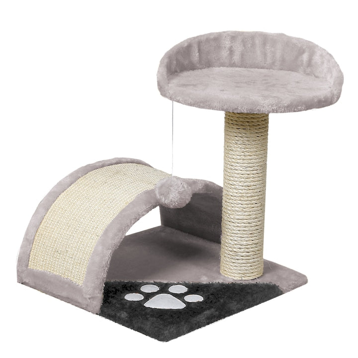 Ansamblu de Joaca Pisici Teno, 1 nivel, loc de relaxare, 42cm, gri deschis